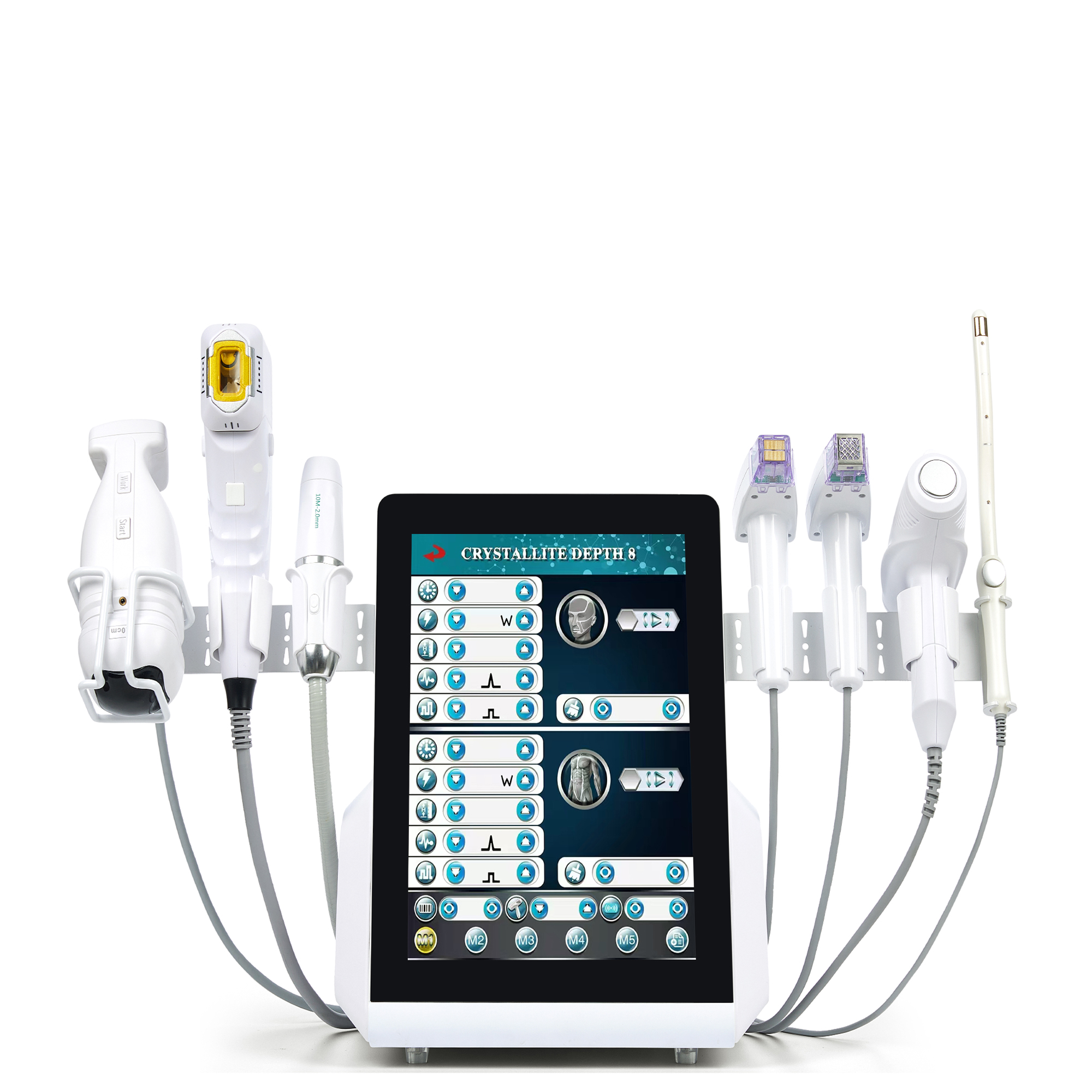 Multifunctional System: Focused Ultrasound + Cryo-Vmax + Thermal Lipolysis + EMRF M8 + Ice Hammer + Intimate Care