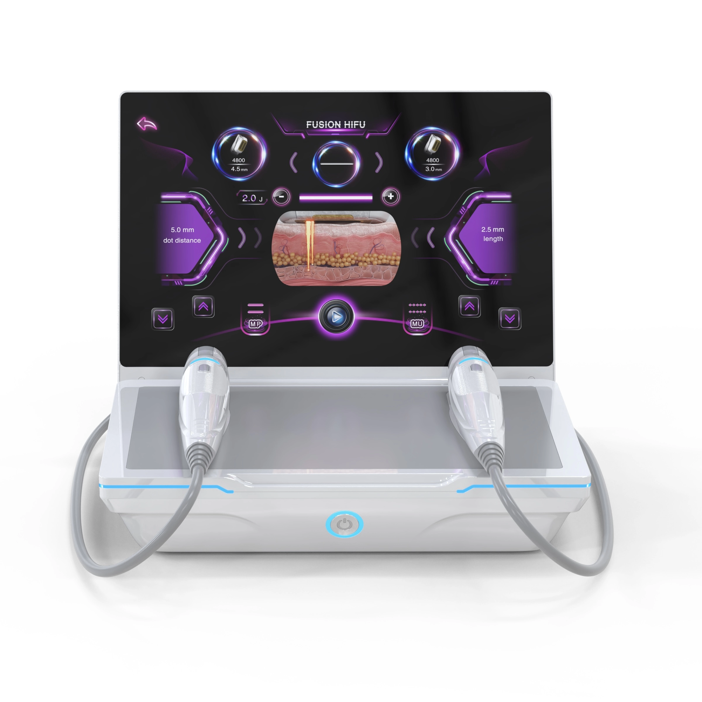 Dual-Row and Single-Row Ultrasound Technologies for Treating Skin Aging Sagging and Obesity