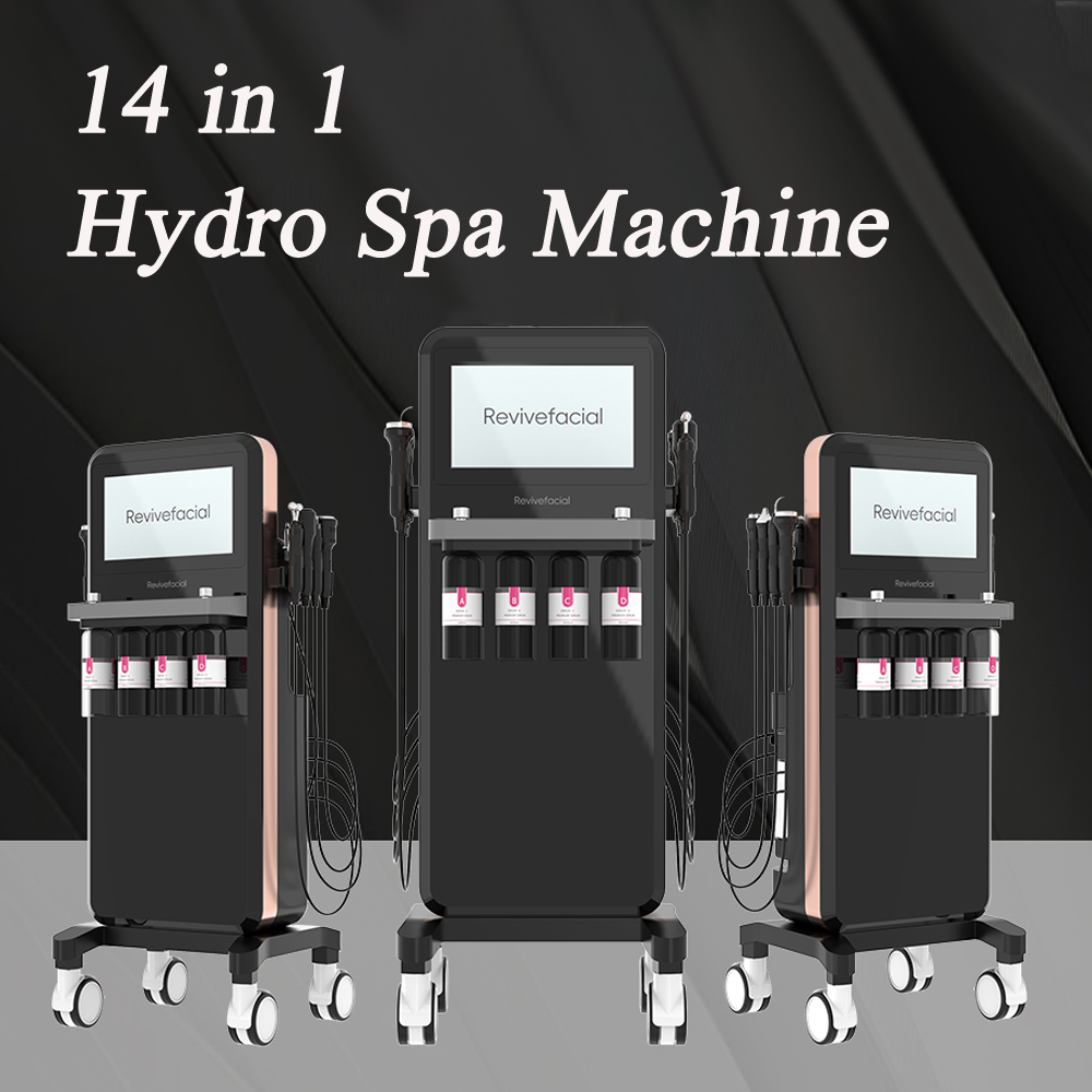 業務用 14-in-1 ハイドラフェイシャルマシン — クールハンマー、バイポーラRF、BIOリフティング、プラズマ、ダイヤモンドダーマアブレーション、PDT光療法搭載 — エイジングケア美容機器
